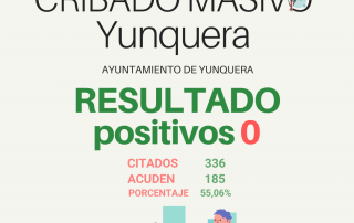 El resultado masivo del municipio de Yunquera es de cero positivos