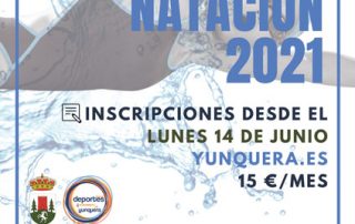 Campaña natación 2021 - Plazo de inscripciones y comienzo de clases