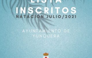 Lista de insritos en la campaña de natación julio-2021