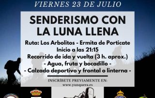 Ruta nocturna de senderismo hacía Porticate