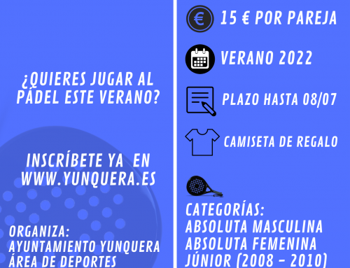 Liga de pádel de Yunquera 2022 | Inscripciones abiertas
