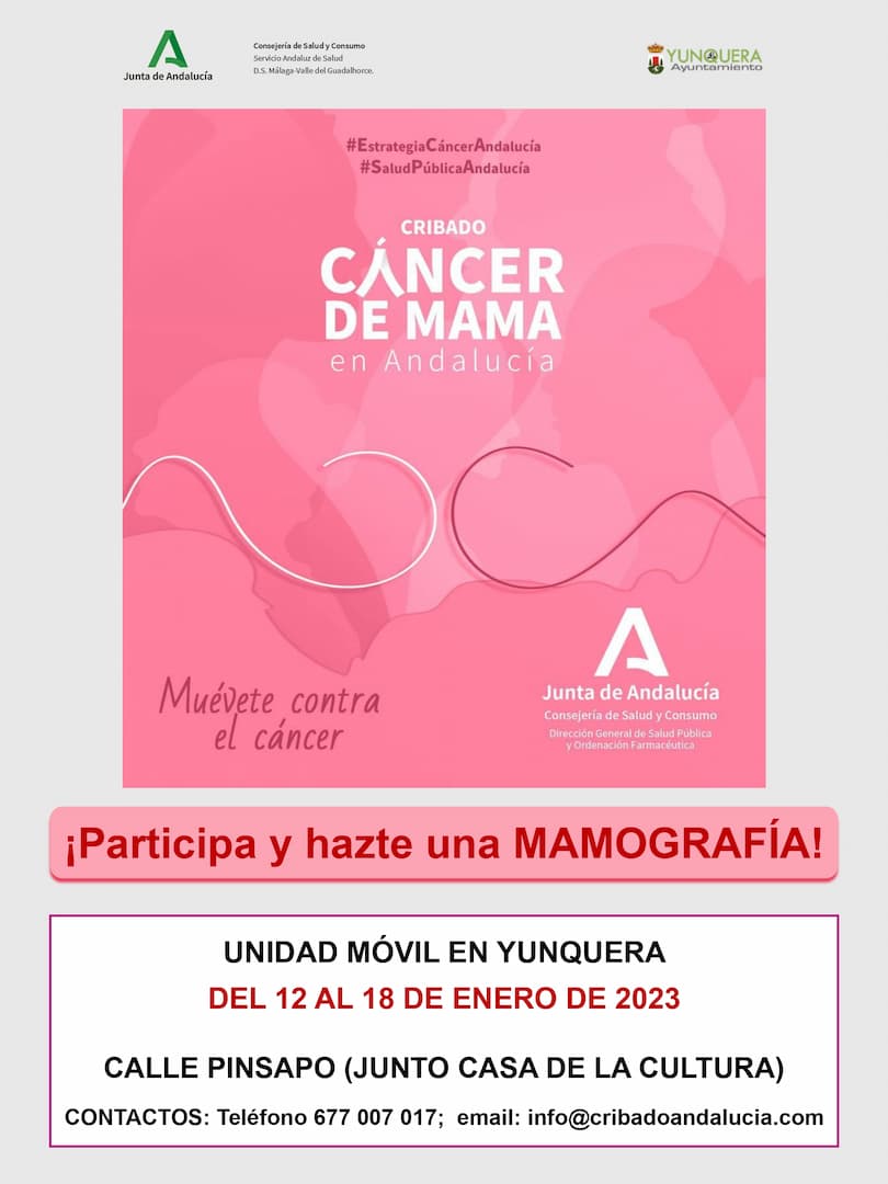 ¡Participa! Hazte una mamografía | Ayuntamiento de Yunquera