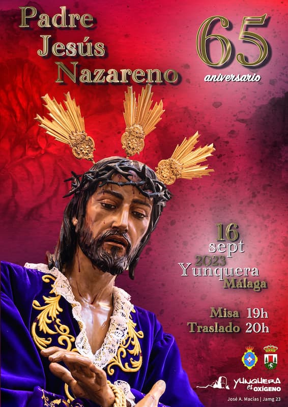 Cartel 65 Aniversario Nuestro Padre Jesús Nazareno, Yunquera - Málaga