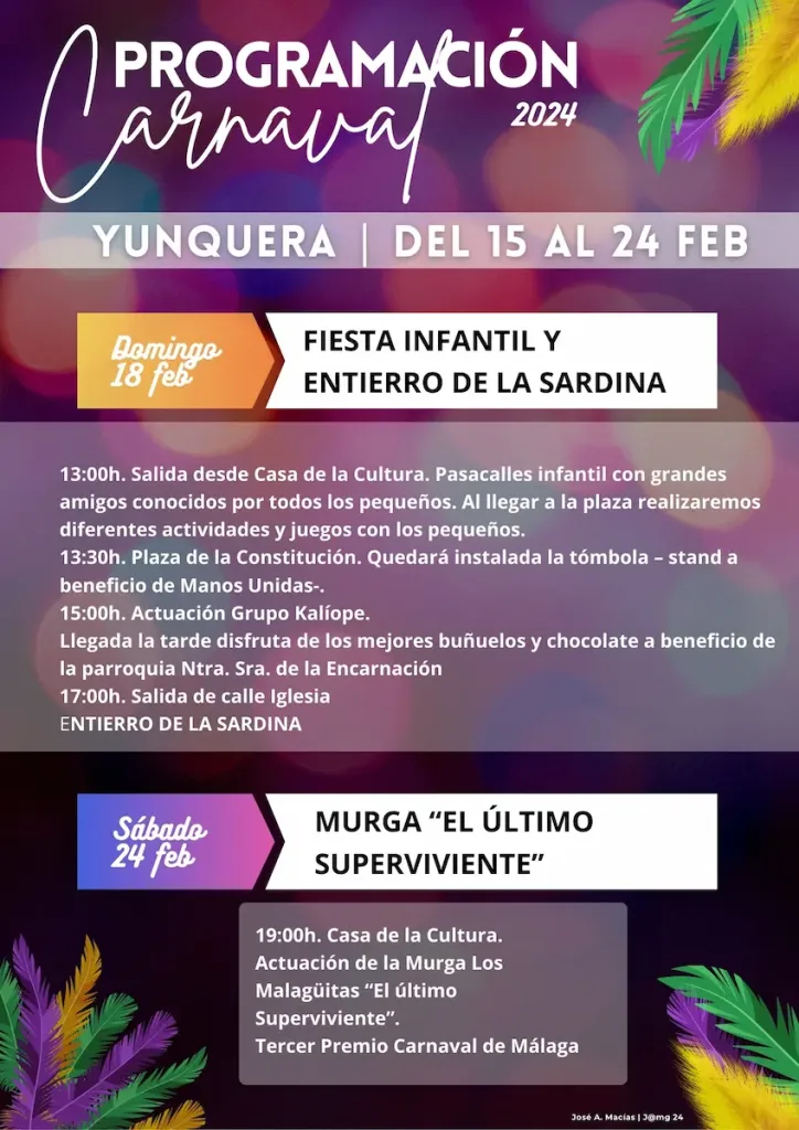 Programación Carnaval de Yunquera 2024 - página 2