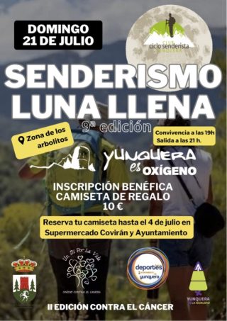 Senderismo solidario - Novena ruta de senderismo solidaria con luna llena en Yunquera