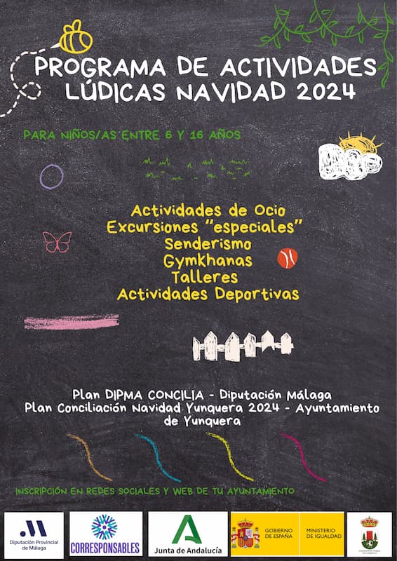 Proyecto concilia 2024 - Yunquera - Actividades de ocio, excursiones, actividades lúdicas-web