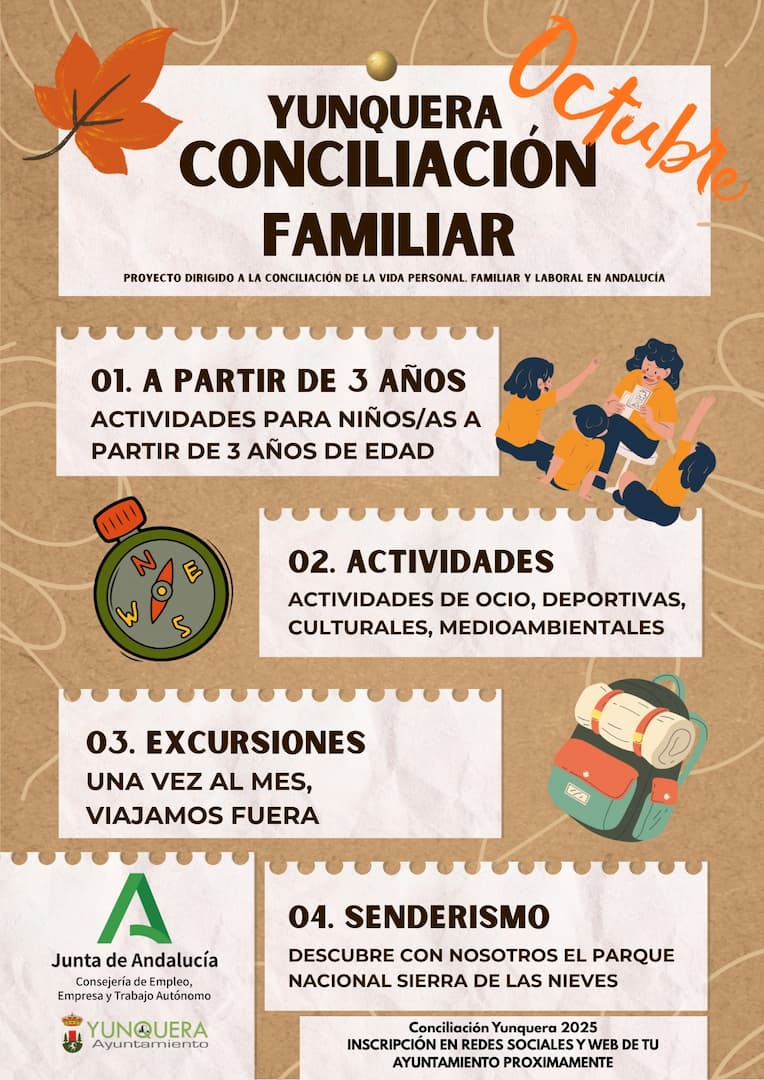 Programa de conciliación familiar Yunquera 2025