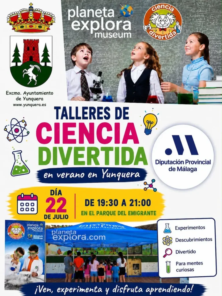Taller de Ciencia Divertida - 22 julio 26 - actividades de verano 2026