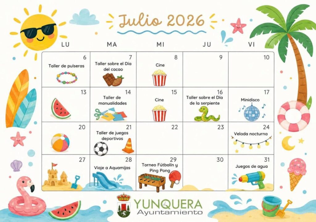 actividades de verano - julio 2026